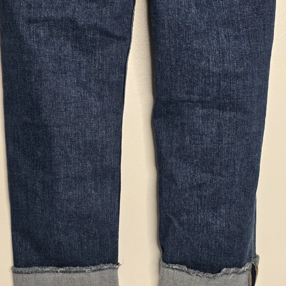 Riders By Lee Capri Womens Denim Jeans Size 10 Medium Blue Stretch Cuffed